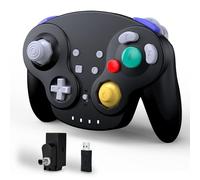 miadore Manette sans fil GameCube pour Switch 1/2/Switch OLED/Lite, récepteur USB 2,4 GHz et NGC, Plug & Play, compatible avec consoles GameCube, PC Windows/Mac OS/Raspberry Pi/Steam (noir)