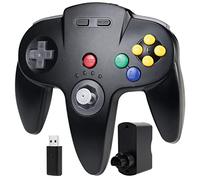 miadore manette Sans Fil N64 pour Switch/Switch 2/Lite/OLED/Online,Récepteur USB 2,4 GHz et N64,Joystick Ergonomique Précise,Compatible avec PC Windows, iOS, Mac, Raspberry Pi, console N64 (noir)