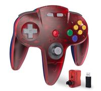 miadore manette Sans Fil N64 pour Switch/Switch 2/Lite/OLED/Online,Récepteur USB 2,4 GHz et N64,Joystick Ergonomique Précise,Compatible avec PC Windows, iOS, Mac, Raspberry Pi, console N64