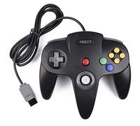 miadore Rétro N64 câblé Manette,Plug & Play,Joystick Manette de jeu pour console N64 (Noir)