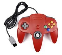 miadore Rétro N64 câblé Manette,Plug & Play,Joystick Manette de jeu pour console N64 (Rouge)