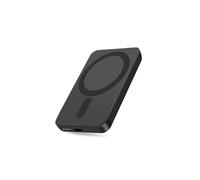Miady Batterie externe magnétique 5000 mAh, charge magnétique sans fil 5 W et charge rapide USB-C 12 W, batterie externe portable ultra fine, compatible avec iPhone 12-17 Series (noir)