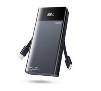 Miady Powerbank 20 000 mAh, charge rapide 27 W avec câble USB-C intégré, batteries externes de téléphone portable compatibles avec iPhone 17/16/15/14/13, Galaxy S25/S24, Xiaomi, iPad, Switch, etc.