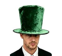 Miaeowve Chapeau Haut Forme Haut Bas Prix Chapeau De Magicien Festival Plat De Magicien Chapeaux Forme Vintage Fête Pour Hommes Compétition Type velours vert Taille unique