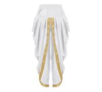 Miaeowve Pantalon Kurta Dhoti Brodé Enfant Garçon Pantalon Dhoti Elastique Prêt à l'Emploi Costume Danse du Ventre Ethnique Indien Sarouel Pants 5-16 Ans Blanc 5-6 ans