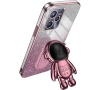 Miagon Briller Astronaute Support Coque Pour Realme C35,Galvanisé Ultra Mince 2 En 1 Étui Housse De Protection Anti-Rayures Avec Astronaute Béquille Stand