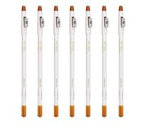 Miaija 6 Pièces Crayons de Coiffeur Crayon à Barbe Professionnel Blanc avec Taille-Crayon Intégré Crayon Contour des Cheveux Moustaches Crayons de Trace de Façonnage pour Hommes