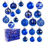 Miaikoe 100pcs Pack Boules de Noël décoration Sapin de Noël, Boules Anti - bris pour la Maison (Bleu)