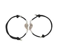 MiaLover Lot de 2 bracelets « Best Friends Forever » en acier inoxydable - Porte-clés en forme de puzzle - Bijoux BFF - Cadeaux pour femmes et adolescentes, Métal