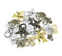 MiaLover Lot de 20 pendentifs en métal style Steampunk - Style rétro - Pour accessoires faits à la main - Décoration de bricolage - Bijoux - Trois couleurs, Acier inoxydable