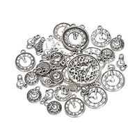 MiaLover Lot de 40 breloques antiques steampunk Zahnräder Metall Anhänger Zahnraeder Steampunk Armbanduhr Zahnrad Charms Retro Schmuck pour bijoux faits à la main Accessoires DIY Dekorationen Schmuck