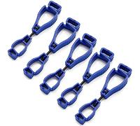 MiaLover Lot de 5 porte-gants, pinces à bâche, pinces à gants, pour gants de travail, pompiers, marché aux arbres, jardin (bleu)
