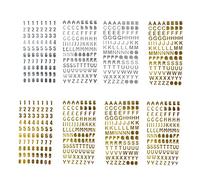 MiaLover Lot de 8 autocollants en forme de lettres de l'alphabet à paillettes pour décoration de cartes de vœux, cadeaux, bricolage (doré, argenté)
