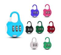 MiaLover Lot de 8 mini cadenas à combinaison à 3 chiffres réinitialisables pour l'école, la salle de gym, les abris extérieurs, les valises de voyage, 7 couleurs