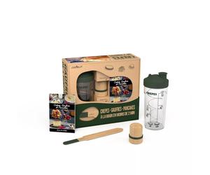 MIAM Coffret Cadeau Bocal Shaker à Crêpes Pancake Gaufres Facile Cookut vert