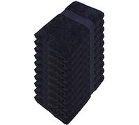 Miamar Lot de 10 de Serviette invité 30 x 50 cm Absorbant Doux en 15 Couleurs Disponibles 500g/m² 100% Coton Öko-Tex Noir