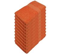 Miamar Lot de 10 de Serviette invité 30 x 50 cm Absorbant Doux en 15 Couleurs Disponibles 500g/m² 100% Coton Öko-Tex Orange