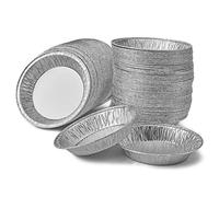 Miamex Lot de 100 Moules à Tartelette en Aluminium 80ml - Moule à Tartes, Flans, Gâteaux individuels