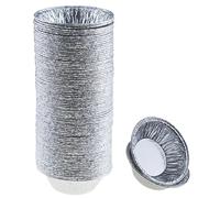 Miamex Lot de 200 Moules à Tartelette en Aluminium, Capacité de 50 ml