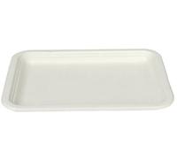 Miamex Lot de plateaux 35 x 25 cm/Assiettes en bagasse/Canne à Sucre Recyclable Compostable (10, Rectangle)