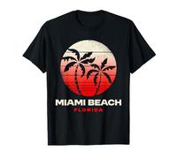 Miami Beach, Florida Keys, Coucher de Soleil, Design, plages de Miami, Floride T-Shirt