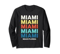 Miami Beach Florida Typographie Design Miami Beach FL Manche Longue