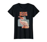 Miami Beach Florida Vacances Pelican Graphique Surf Plage T-Shirt Graphique avec Valeur