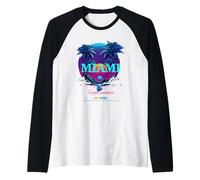 Miami Beach, I Love Miami, Cool Miami Doodles Graphic Design Manche Raglan