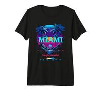 Miami Beach, I Love Miami, Cool Miami Doodles Graphic Design T-Shirt Haut de Gamme