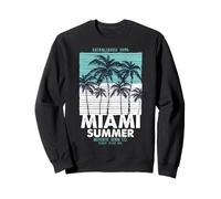 Miami Beach, I Love Miami, Cool Miami Summer Graphic Design Sweatshirt