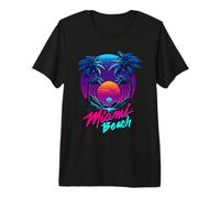 Miami Beach, I Love Miami, Cool Miami Summer Graphic Design T-Shirt Haut de Gamme