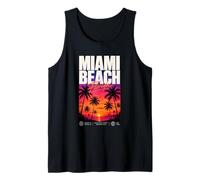 Miami Beach Vintage Floride Été Palmiers Vacances Paradis Débardeur