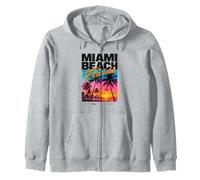 Miami Beach Vintage Floride Été Paradis Palmiers et Vacances Sweat à Capuche
