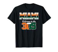 Miami Bienvenue au Design 305 Orange Green City Pride T-Shirt