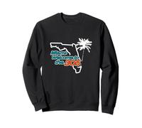 Miami Bienvenue sur la Carte 305 de la Floride avec Palm Tree Vintage Sweatshirt
