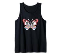 Miami Butterfly - Florida Beach City Name Word Art Débardeur
