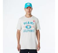 MIAMI DOLPHINS New Era Casquette NFL Regular T-Shirt Vieilli sérigraphié Team Graphic Stone Unisexe