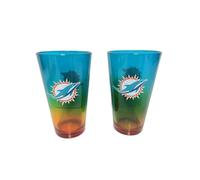 Miami Dolphins NFL Lot de 2 verres à pinte 475 ml