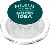 Miami est Toujours Une Bonne idée de Voyage Amusant en Ville PopSockets PopGrip pour MagSafe
