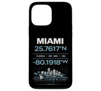Miami Florida coordonne Le Design Minimaliste de l'identité de la Ville Coque pour iPhone 13 Pro Max