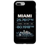 Miami Florida coordonne Le Design Minimaliste de l'identité de la Ville Coque pour iPhone 7 Plus/8 Plus