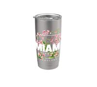 Miami Florida Fabulous Floral Tropical Vacation Gobelet isotherme en acier inoxydable double paroi