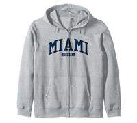 Miami Florida FL College University Style Bleu Marine Sweat à Capuche