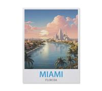 Miami Floride，1000 Pièces Puzzle pour Adultes Enfants Adolescents, Intelligence Soulagement du Stress Divertissement Papier Jouets Bricolage Anniversaire（50x70cm）-FG91