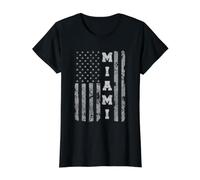 Miami, Floride, Drapeau américain T-Shirt Graphique avec Valeur