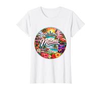 Miami, Floride, Floride, États-Unis, Plages Tropicales, A1A, Stone Crabes T-Shirt Graphique avec Valeur, Femme, Blanc, M