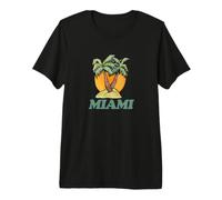 Miami Floride Illustration Voyage d'été T-Shirt Haut de Gamme