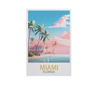 Miami, Floride,Jigsaw Puzzles Puzzle, 1000 Pièces en Bois Adultes Puzzles, Enfants Cerveau IQ Développement Cadeau(75x50cm)-K100
