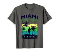 Miami Paradise Beach T Shirt, Cool Miami Florida Surfing T-Shirt