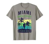 Miami Paradise Beach T shirt, Cool Miami Florida Surfing T-Shirt
